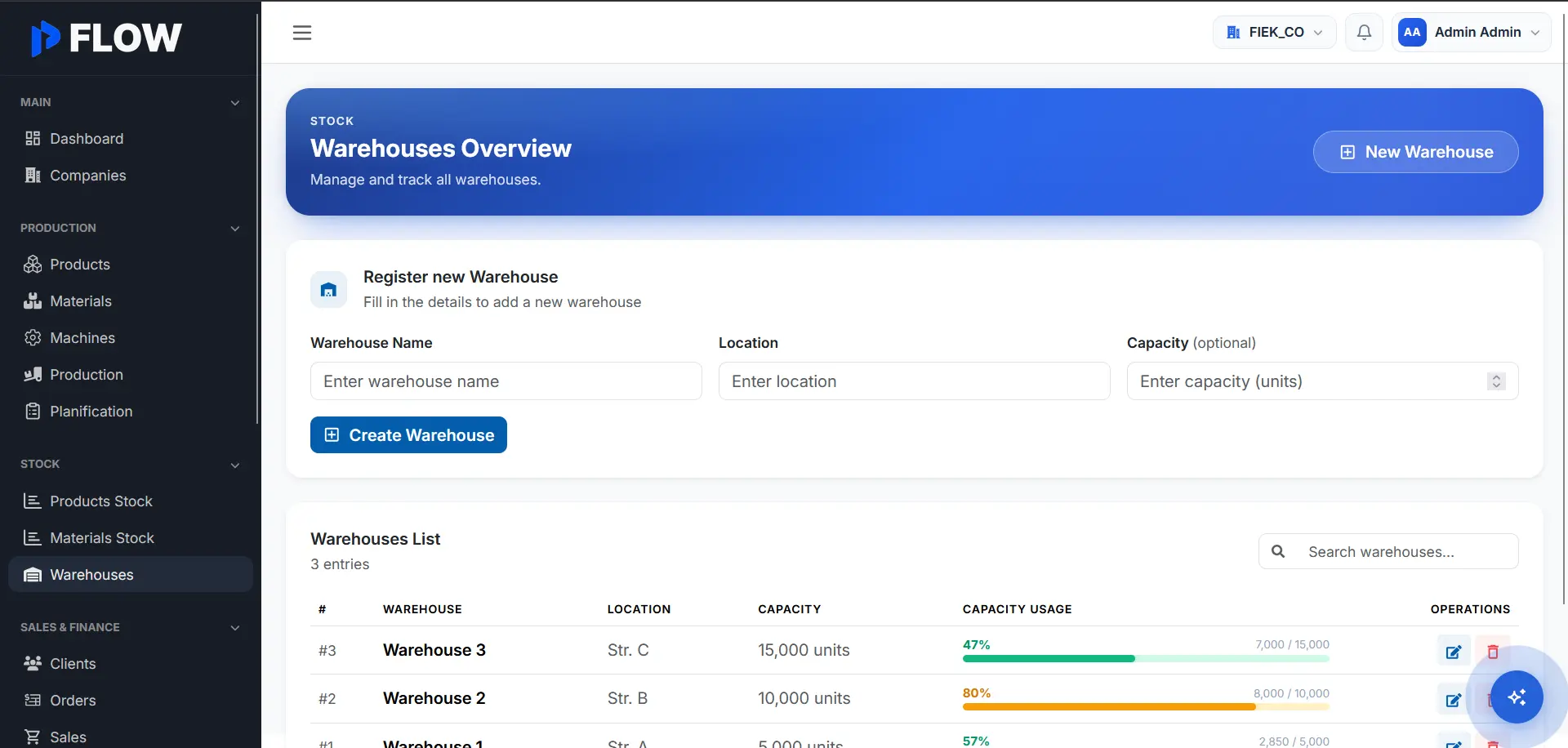 Prod Flow - Manufacturing Management System