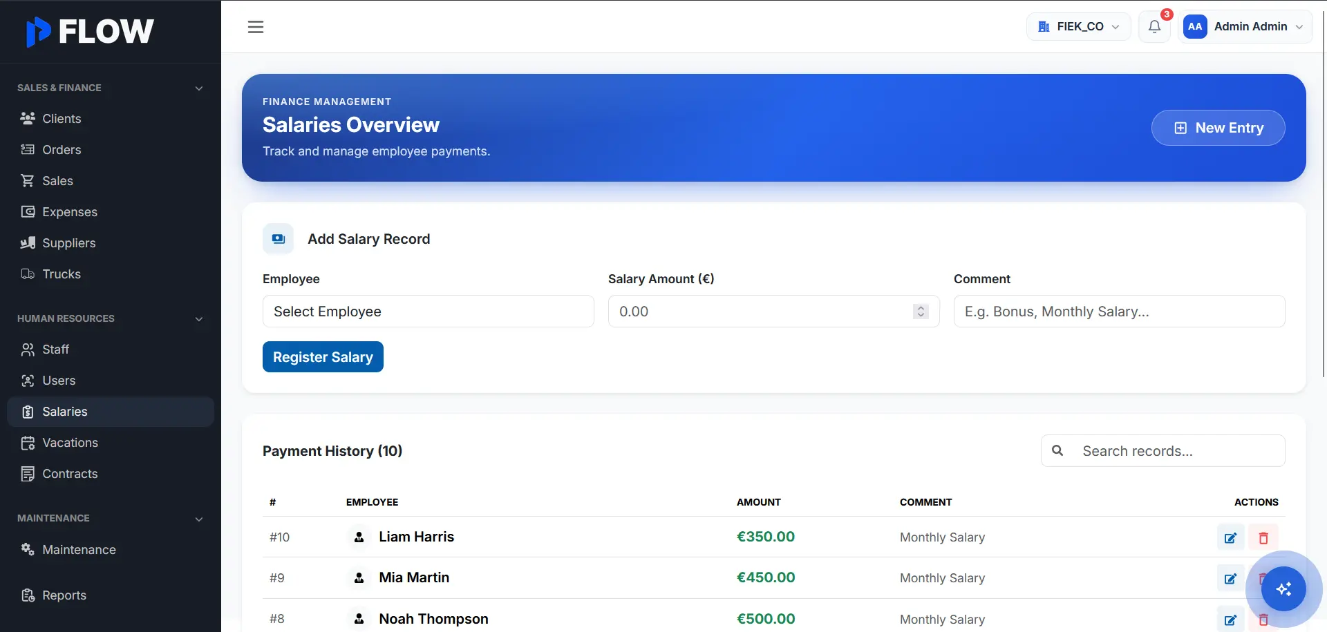Prod Flow - Manufacturing Management System