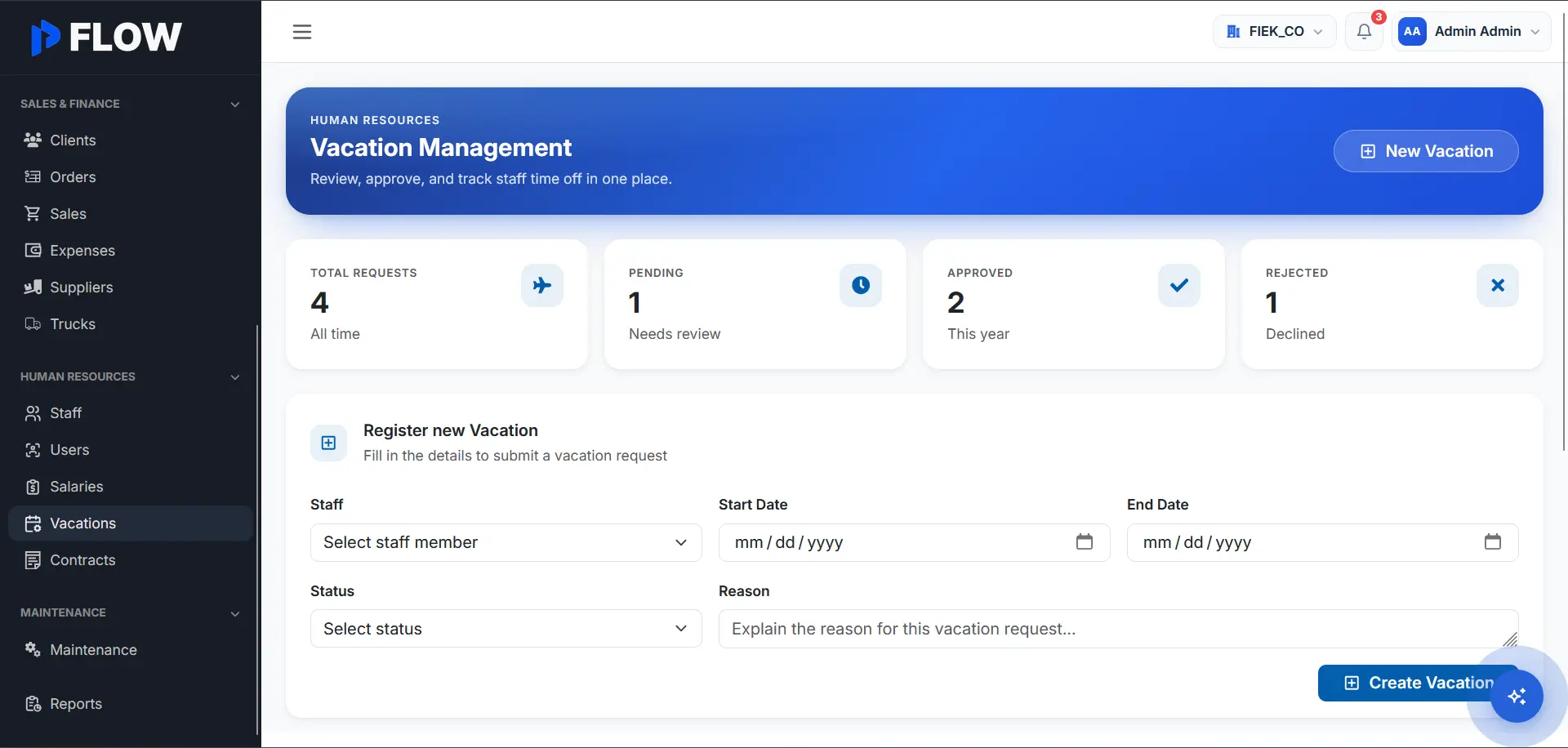 Prod Flow - Manufacturing Management System